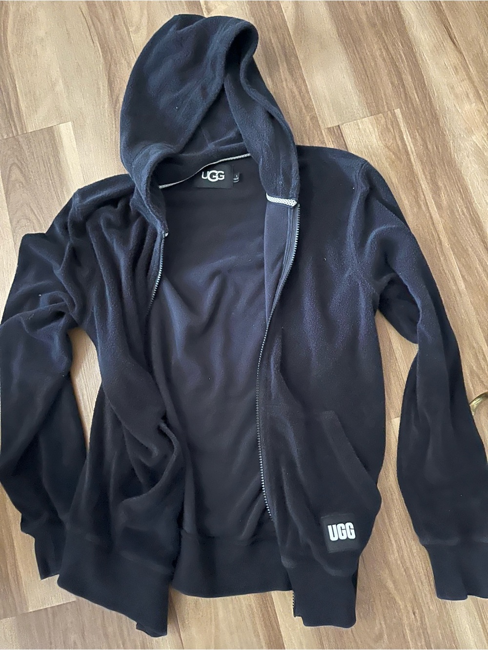 Men’s UGG Forster Black Full-Zip terry cotton hoodie